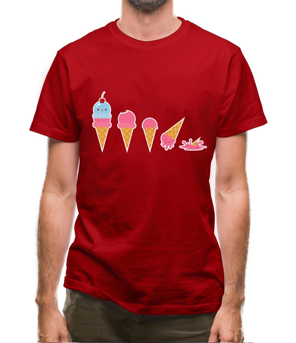 Evolution Of Ice Cream Mens T-Shirt Evolution Of Ice Cream Mens T-Shirt