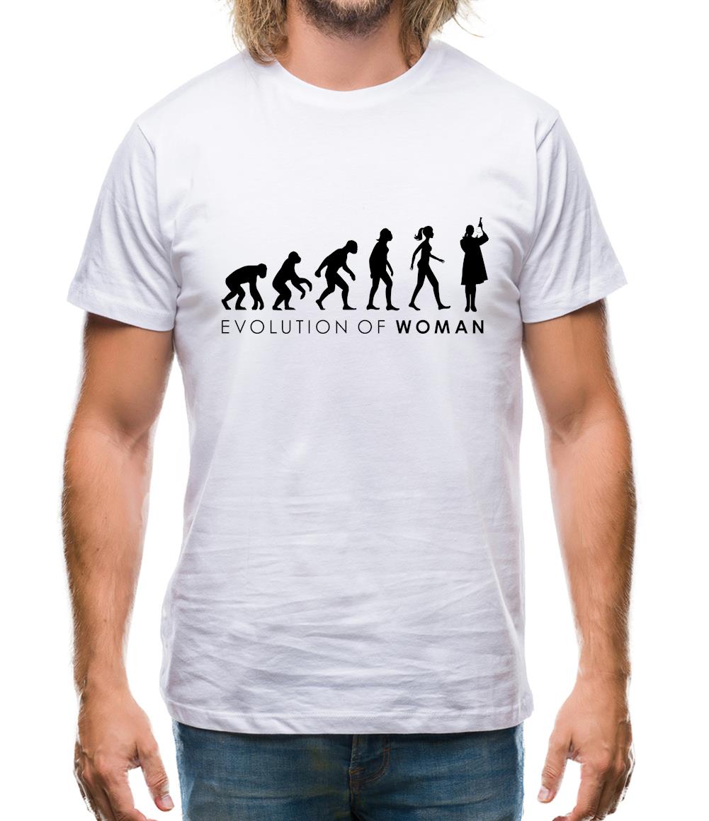 Evolution of Woman - Scientist Mens T-Shirt Evolution of Woman - Scientist Mens T-Shirt