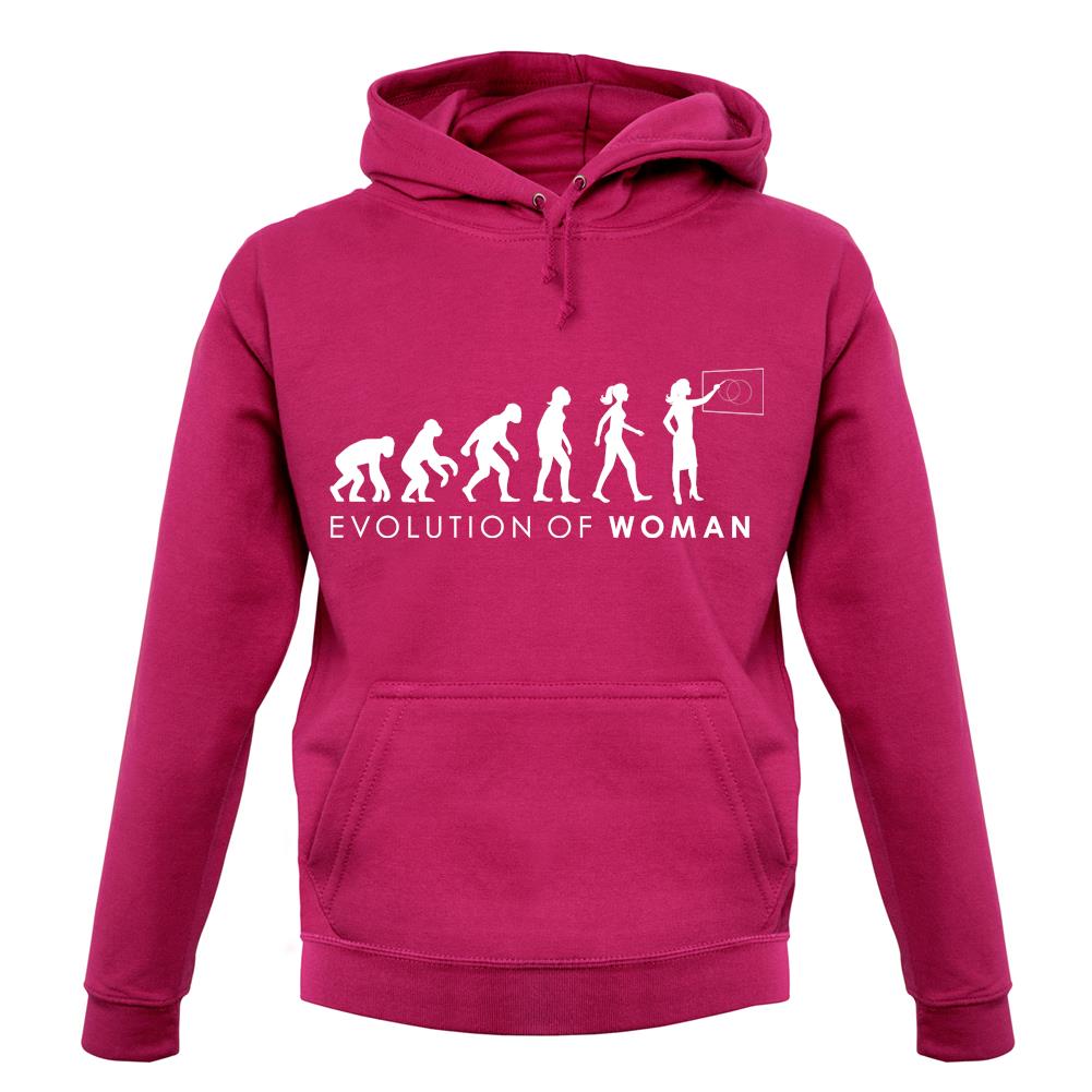 Evolution of Woman - Teacher unisex hoodie Evolution of Woman - Teacher unisex hoodie