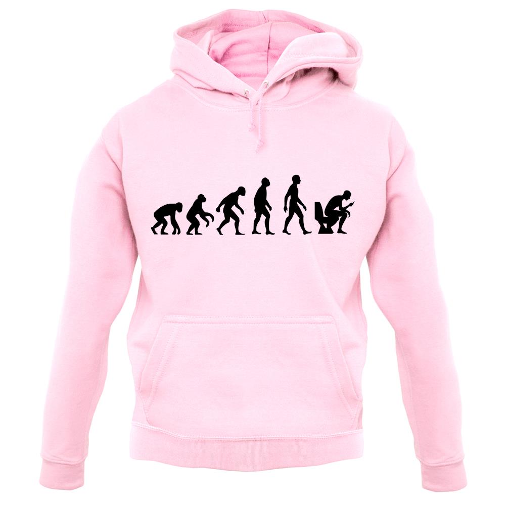 Evolution Of Man Phone On Toilet unisex hoodie Evolution Of Man Phone On Toilet unisex hoodie