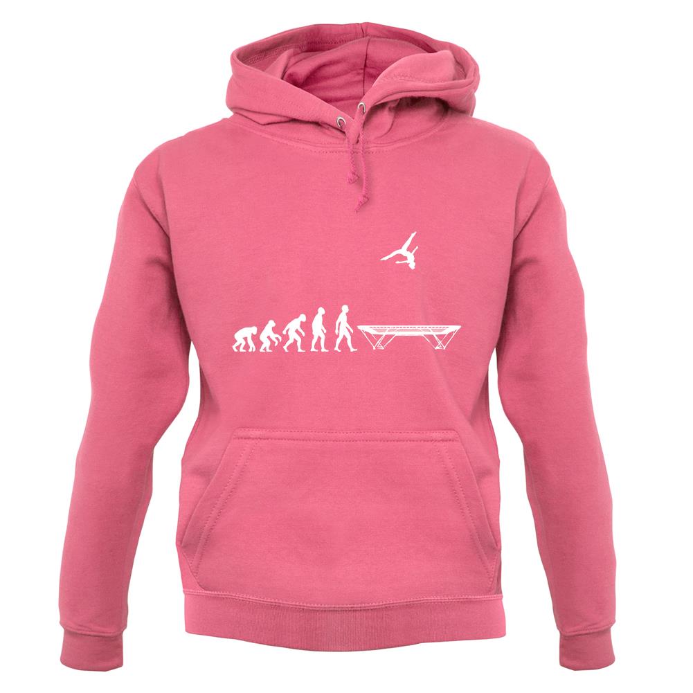 Evolution Of Man Trampolining Unisex Hoodie Evolution Of Man Trampolining Unisex Hoodie