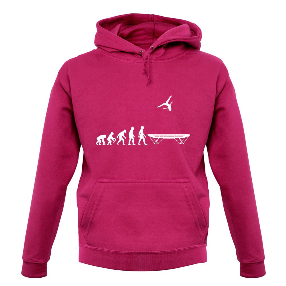 Evolution Of Man Trampolining Unisex Hoodie Evolution Of Man Trampolining Unisex Hoodie