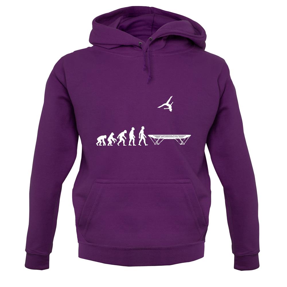 Evolution Of Man Trampolining Unisex Hoodie Evolution Of Man Trampolining Unisex Hoodie