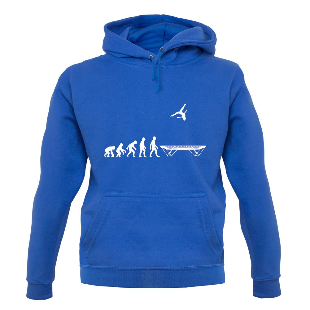 Evolution Of Man Trampolining Unisex Hoodie Evolution Of Man Trampolining Unisex Hoodie