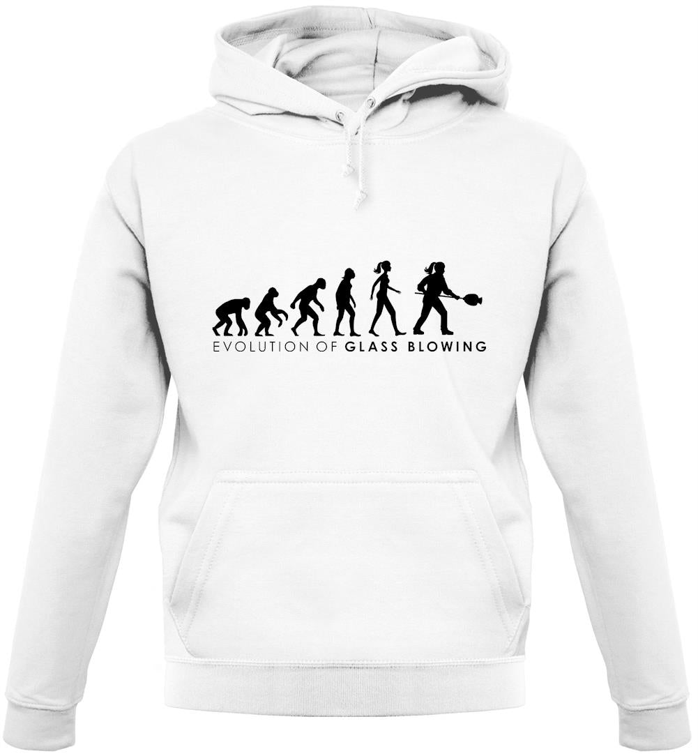 Evolution of Woman Glass Blowing Unisex Hoodie Evolution of Woman Glass Blowing Unisex Hoodie