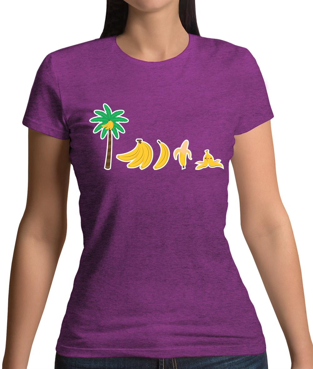 Evolution Of Banana Womens T-Shirt Evolution Of Banana Womens T-Shirt