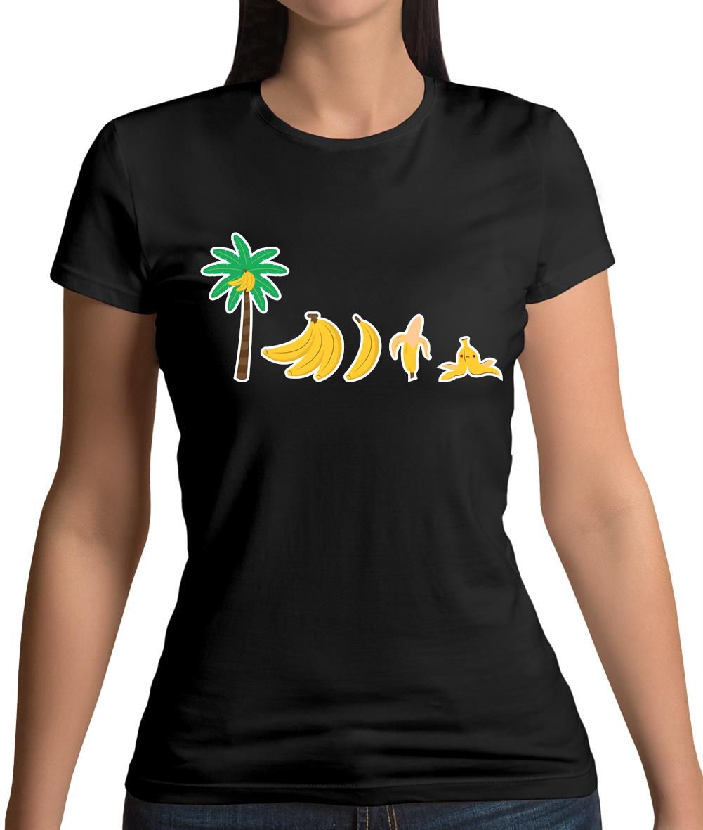 Evolution Of Banana Womens T-Shirt Evolution Of Banana Womens T-Shirt