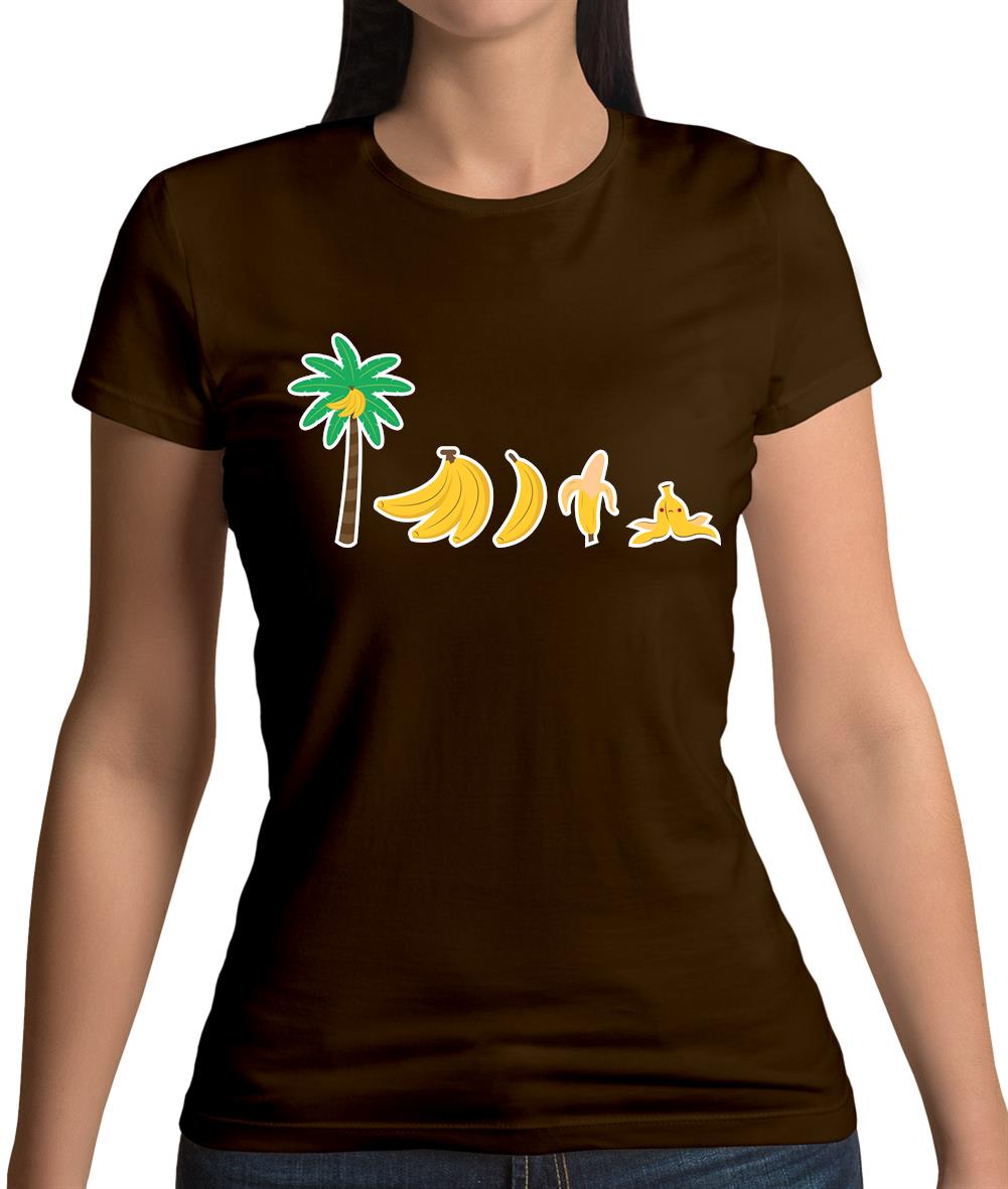 Evolution Of Banana Womens T-Shirt Evolution Of Banana Womens T-Shirt