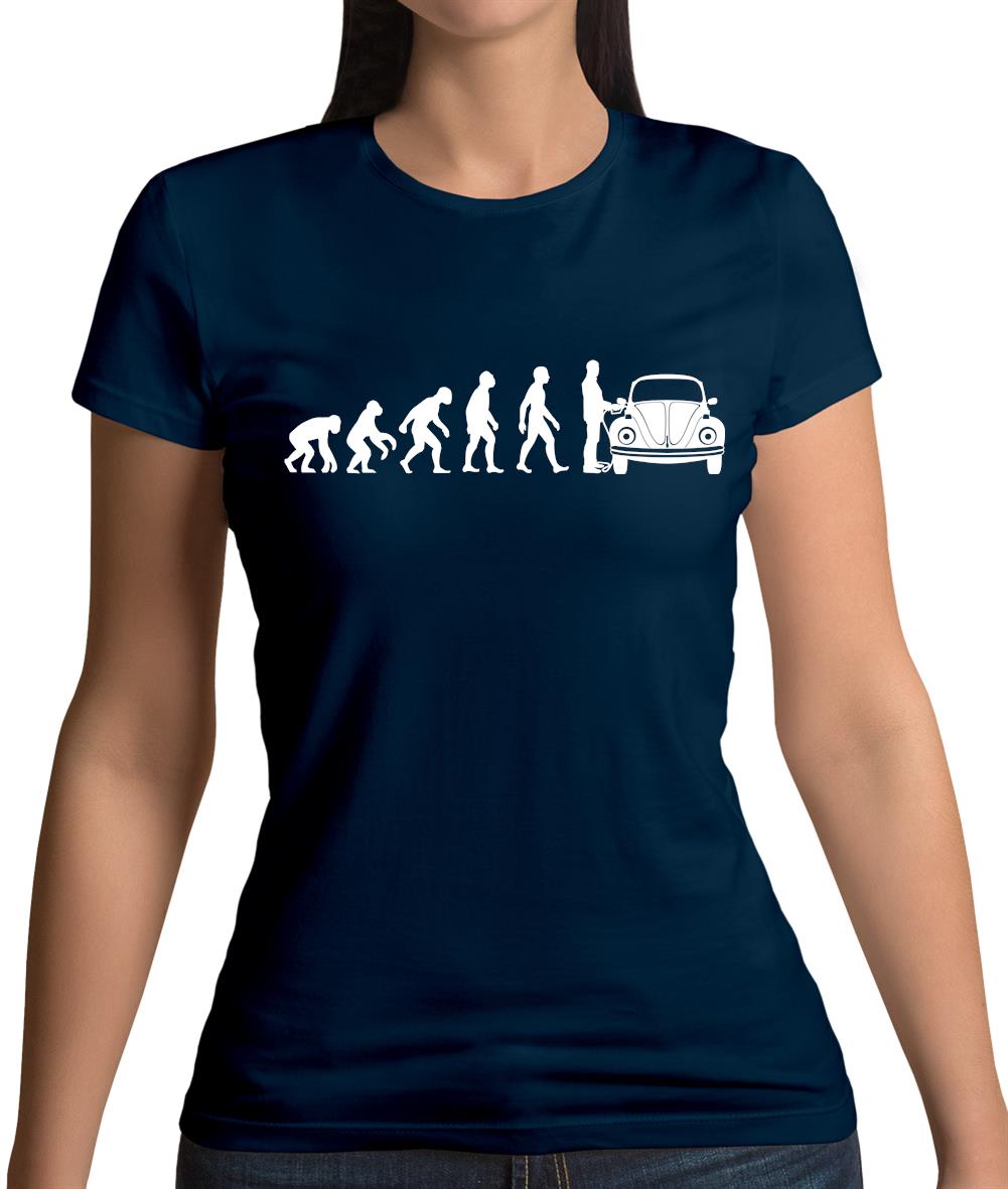 Evolution of Man Beetle Owner Womens T-Shirt Evolution of Man Beetle Owner Womens T-Shirt