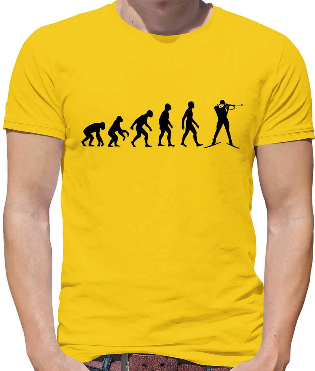 Evolution Of Man Biathlon Mens T-Shirt Evolution Of Man Biathlon Mens T-Shirt