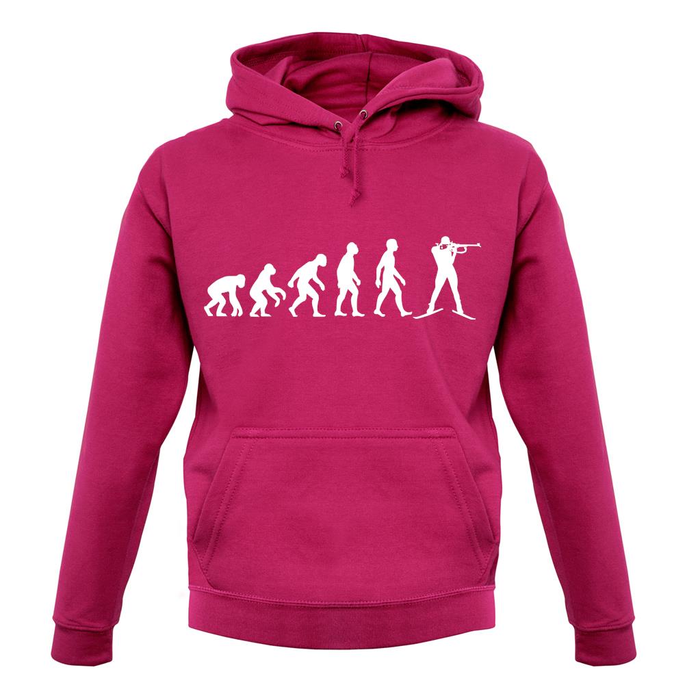Evolution Of Man Biathlon Unisex Hoodie Evolution Of Man Biathlon Unisex Hoodie
