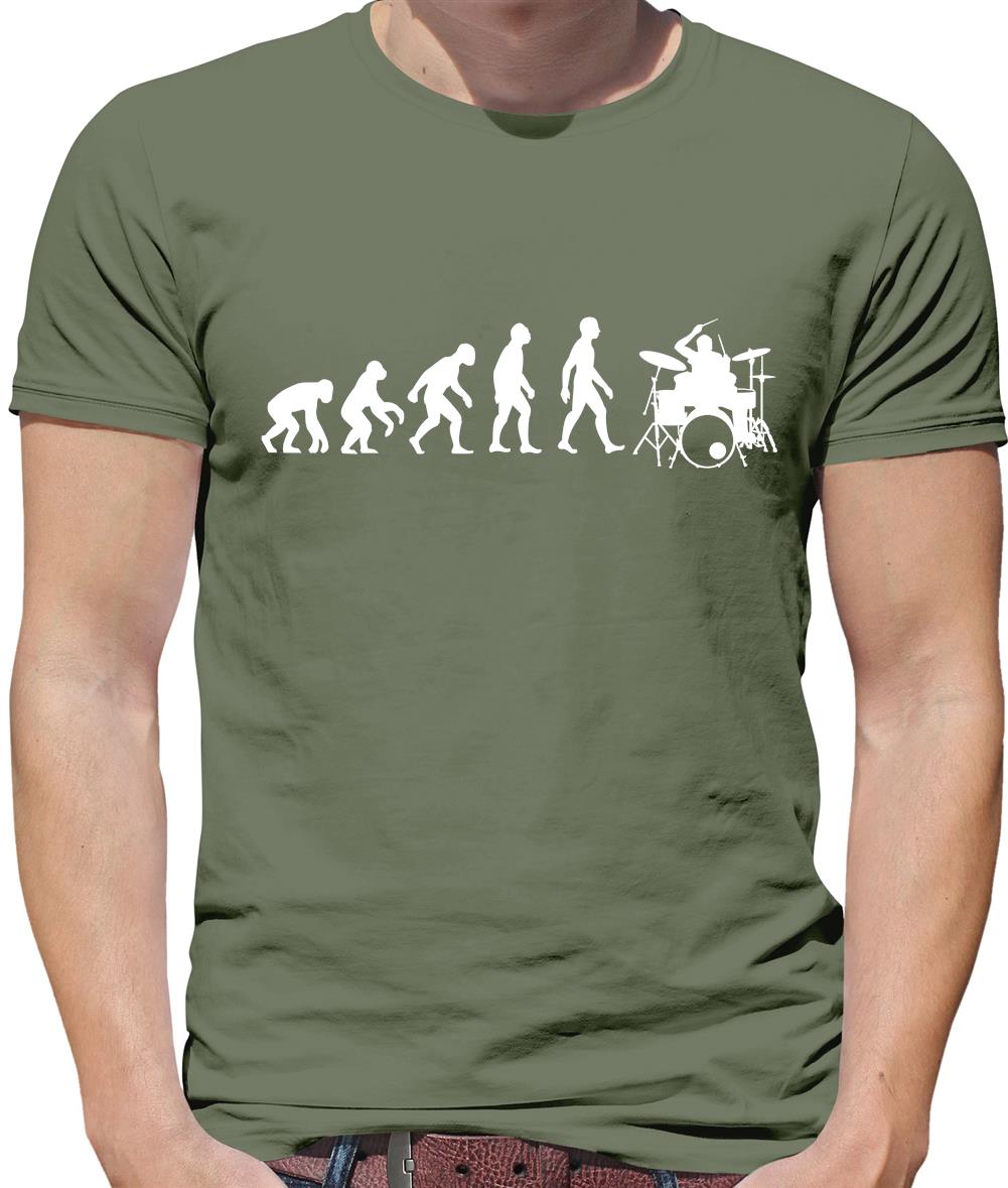 Evolution of Man Drummer Mens T-Shirt Evolution of Man Drummer Mens T-Shirt