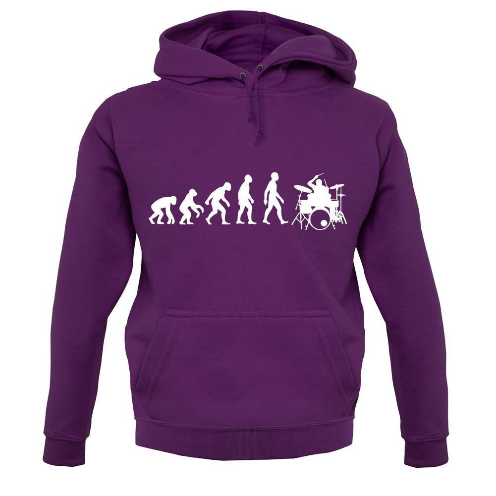 Evolution of Man Drummer Unisex Hoodie Evolution of Man Drummer Unisex Hoodie