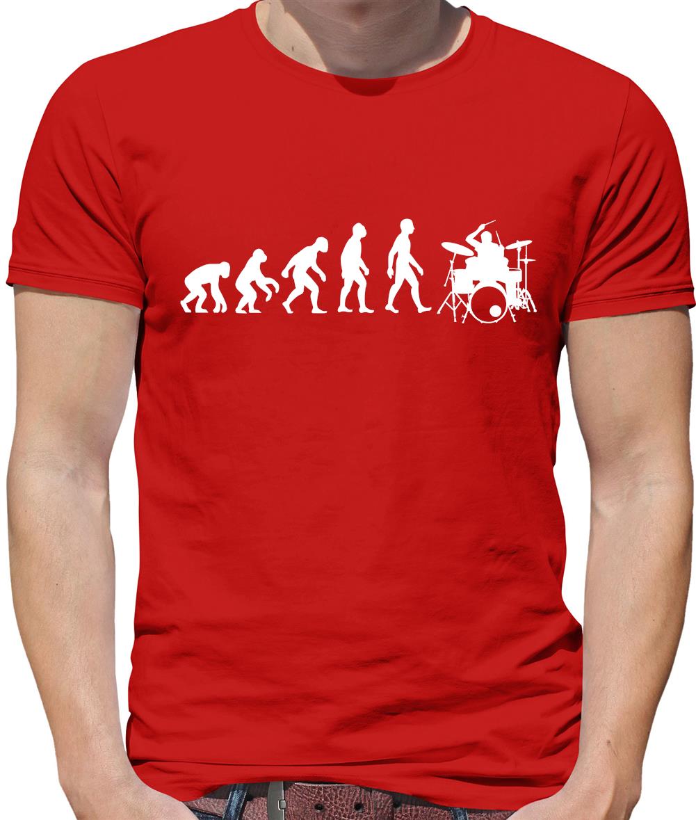 Evolution of Man Drummer Mens T-Shirt Evolution of Man Drummer Mens T-Shirt