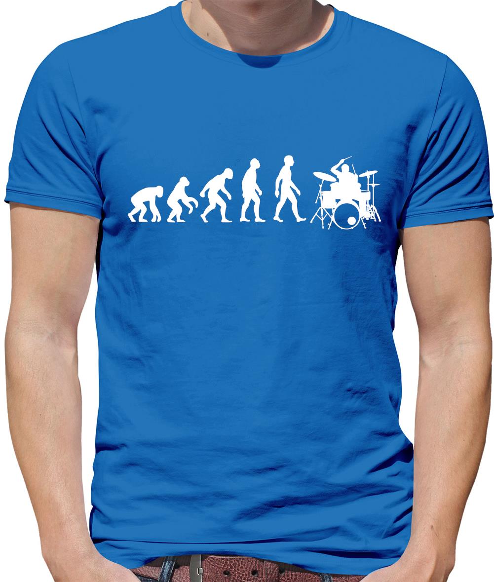 Evolution of Man Drummer Mens T-Shirt Evolution of Man Drummer Mens T-Shirt