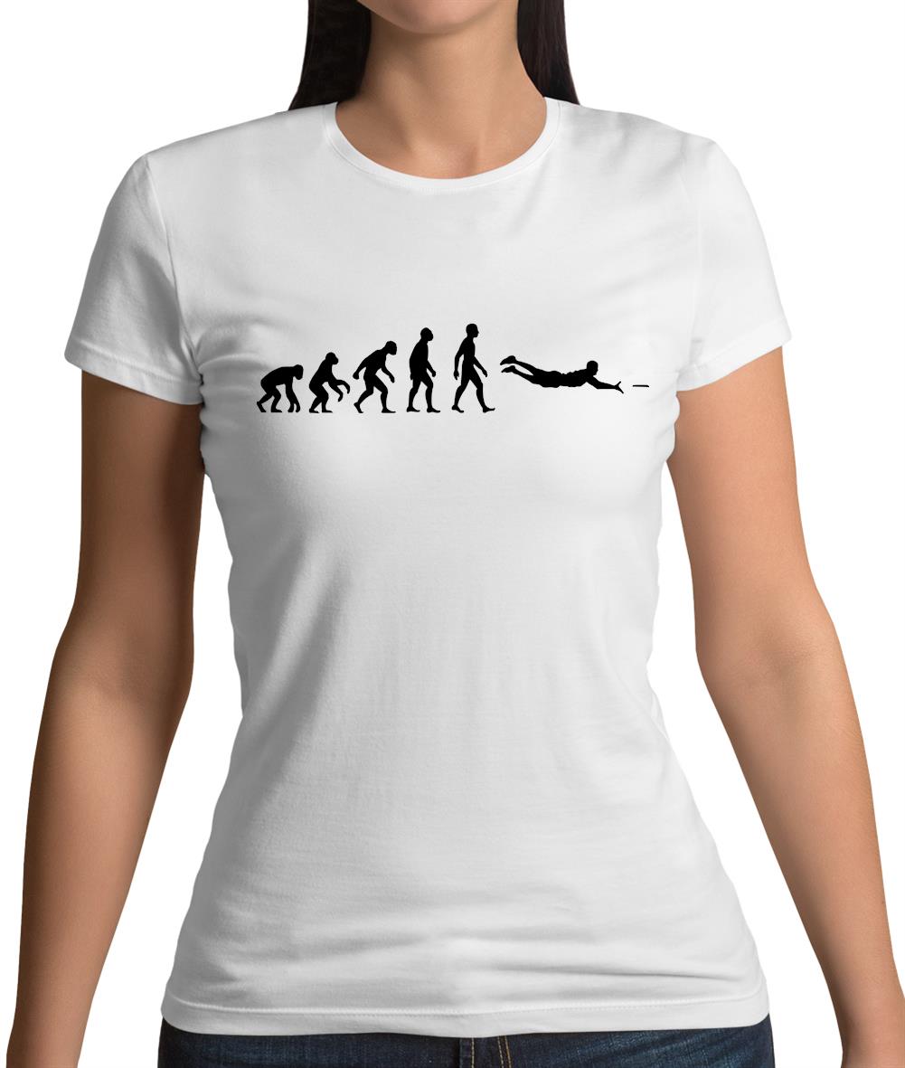 Evolution Of Man Frisbee Womens T-Shirt Evolution Of Man Frisbee Womens T-Shirt