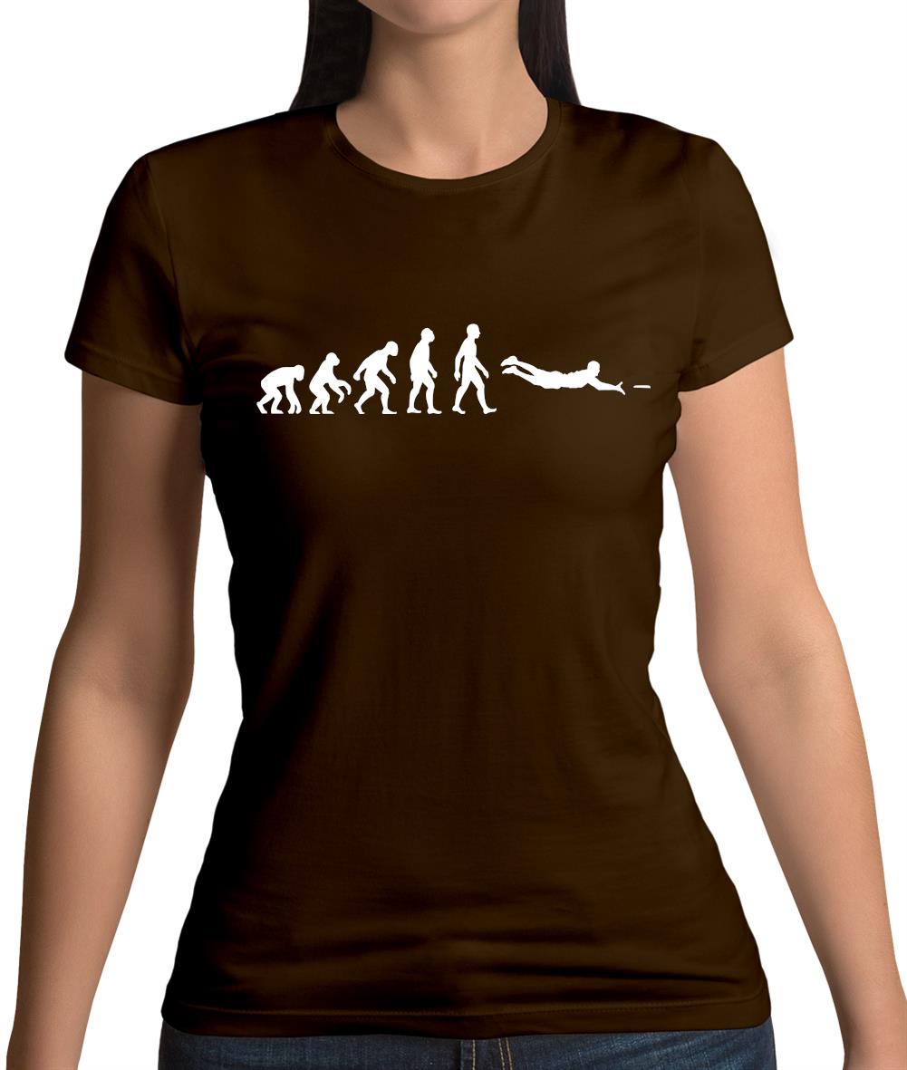 Evolution Of Man Frisbee Womens T-Shirt Evolution Of Man Frisbee Womens T-Shirt