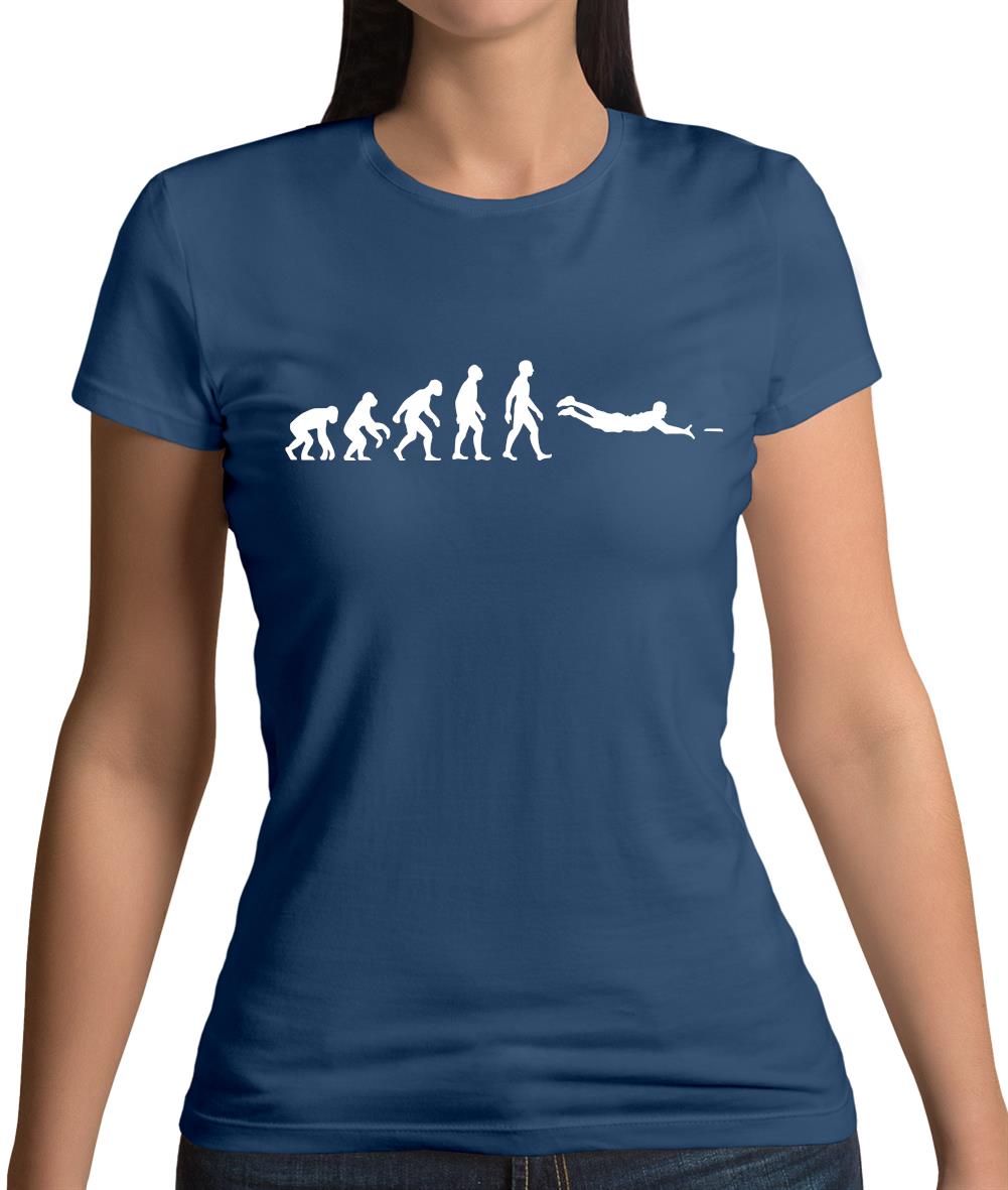 Evolution Of Man Frisbee Womens T-Shirt Evolution Of Man Frisbee Womens T-Shirt