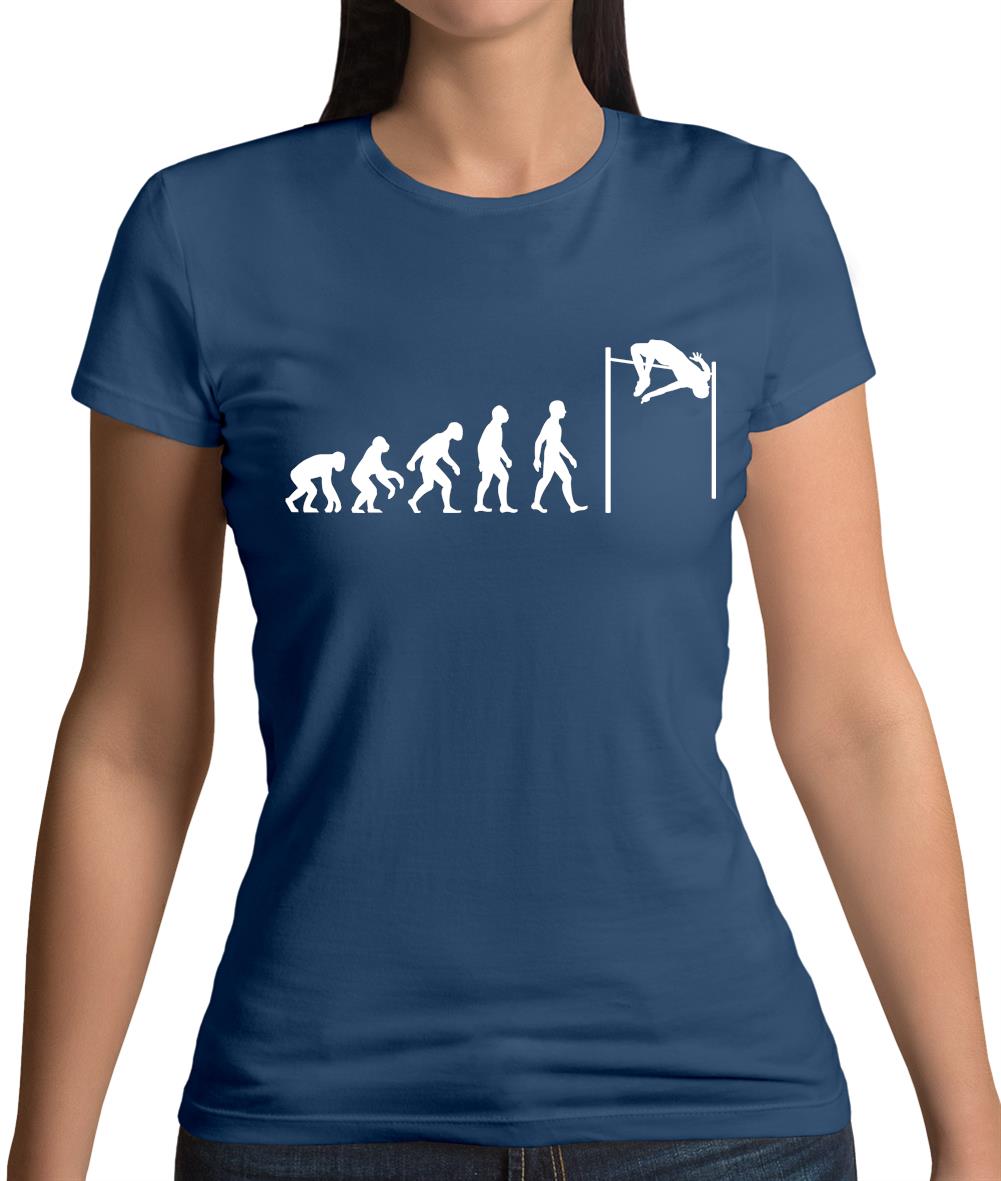 Evolution Of Man High Jump Womens T-Shirt Evolution Of Man High Jump Womens T-Shirt