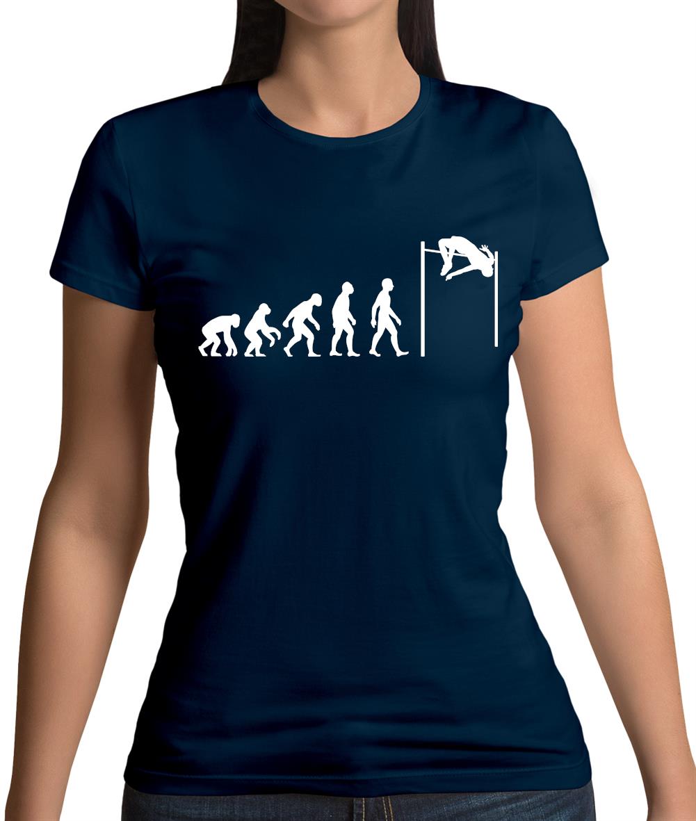Evolution Of Man High Jump Womens T-Shirt Evolution Of Man High Jump Womens T-Shirt
