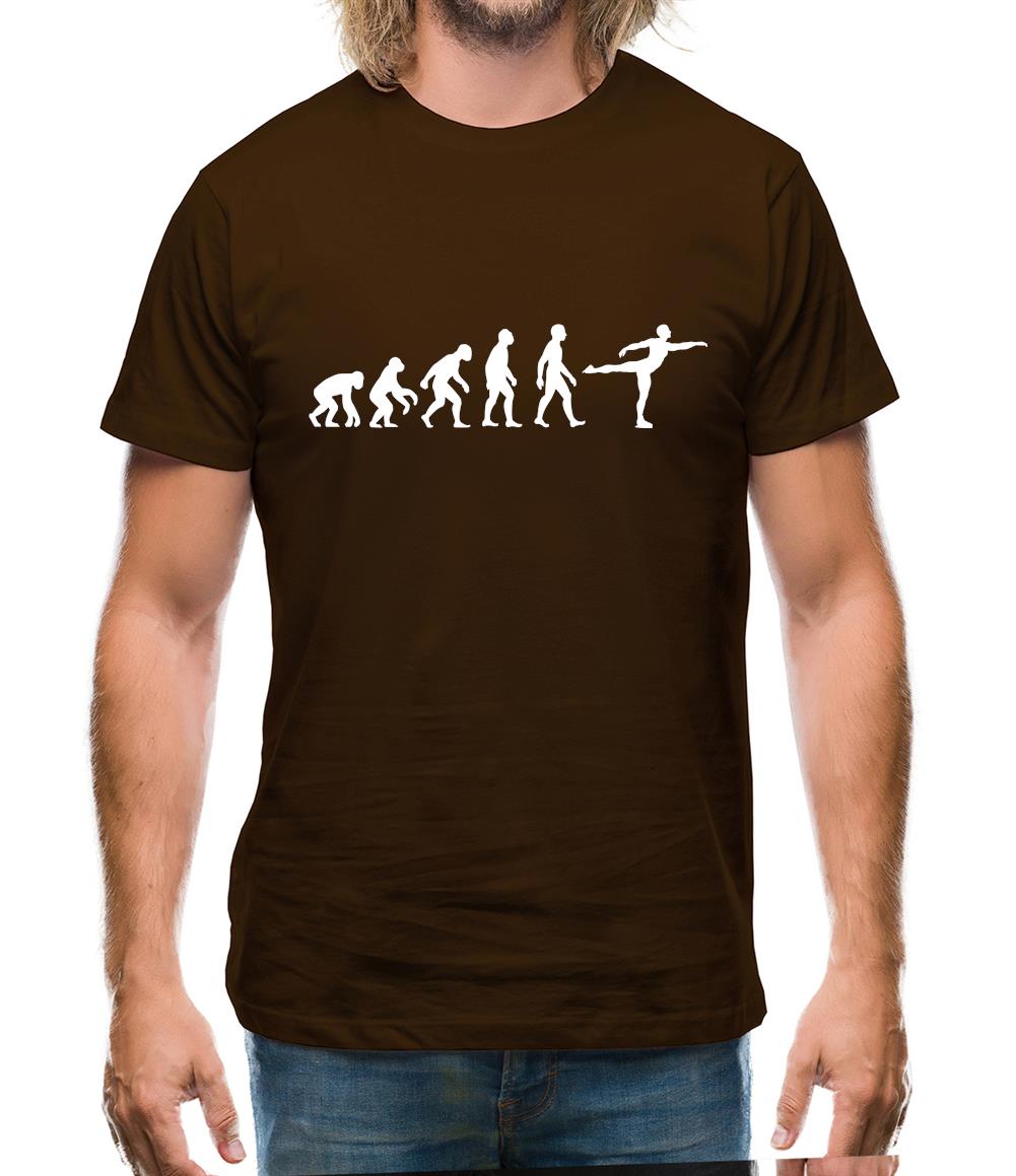 Evolution Of Man Ice Skating Mens T-Shirt Evolution Of Man Ice Skating Mens T-Shirt