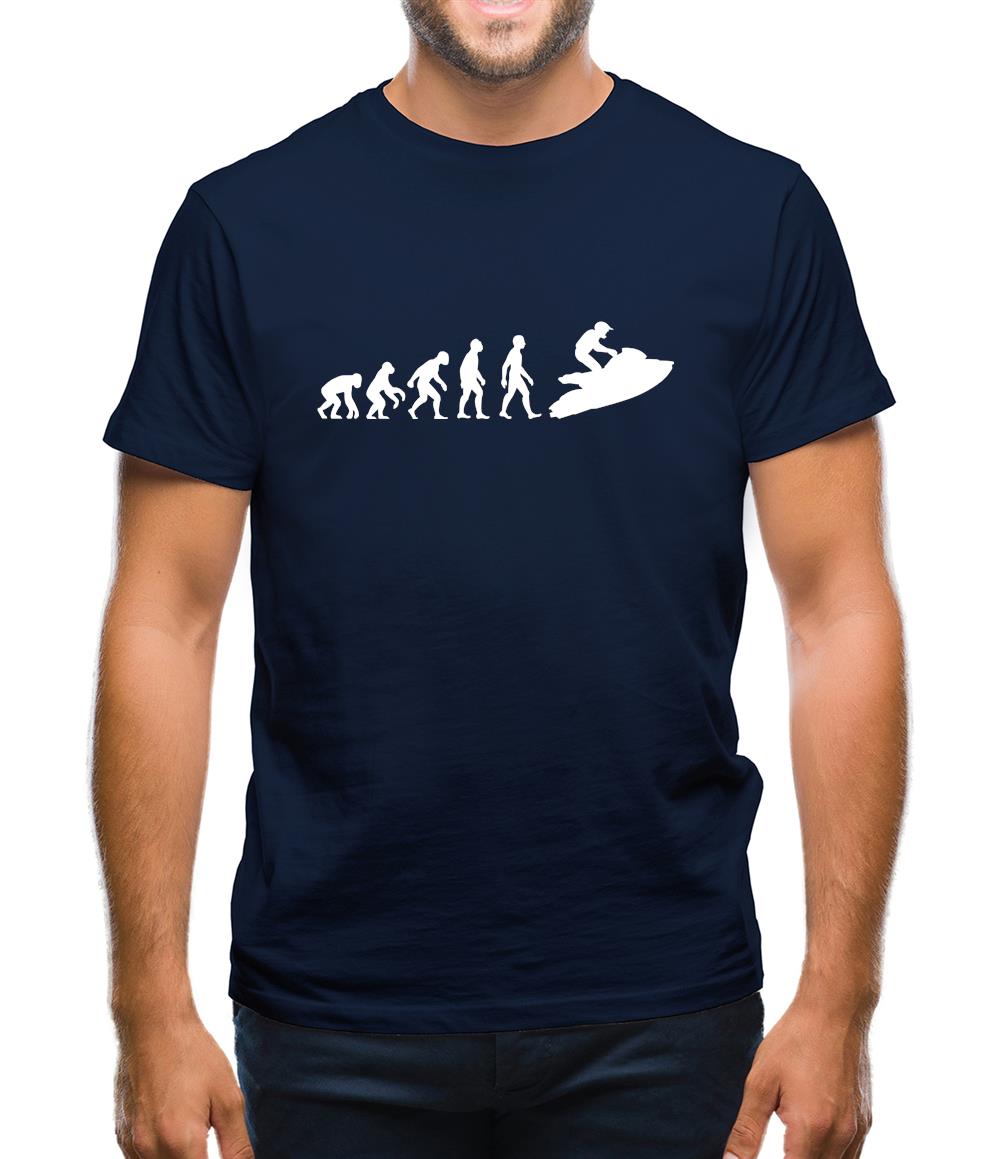 Evolution Of Man Jet Ski Mens T-Shirt Evolution Of Man Jet Ski Mens T-Shirt