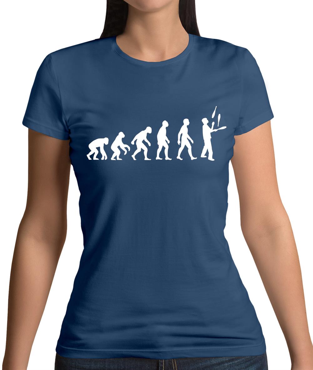 Evolution Of Man Juggler Womens T-Shirt Evolution Of Man Juggler Womens T-Shirt