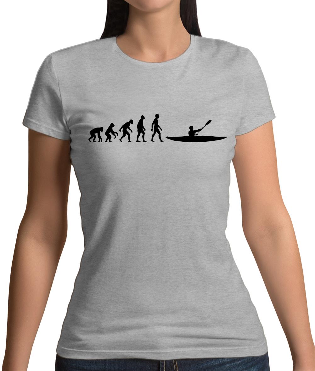 Evolution Of Man Kayak Womens T-Shirt Evolution Of Man Kayak Womens T-Shirt