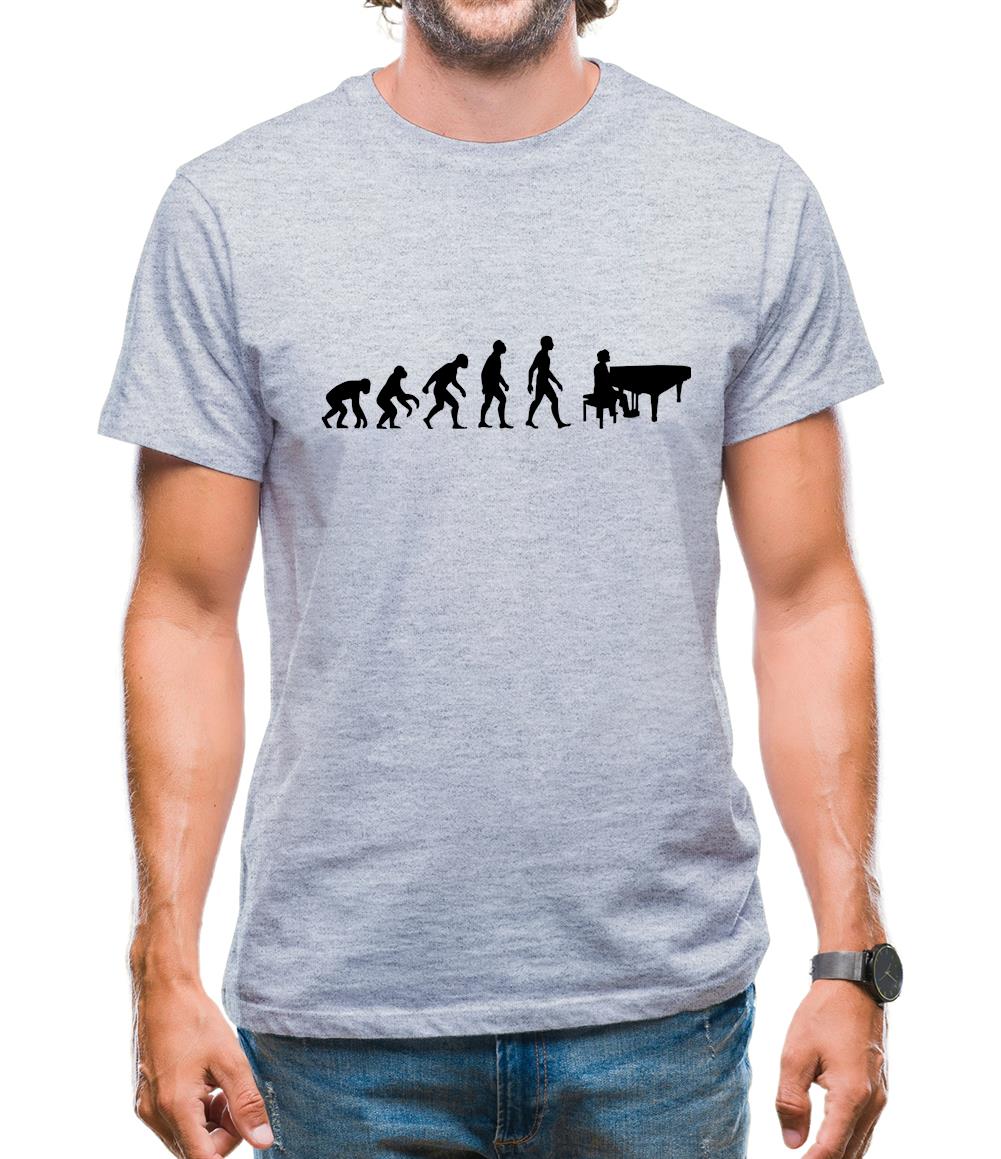 Evolution Of Man Piano Mens T-Shirt Evolution Of Man Piano Mens T-Shirt