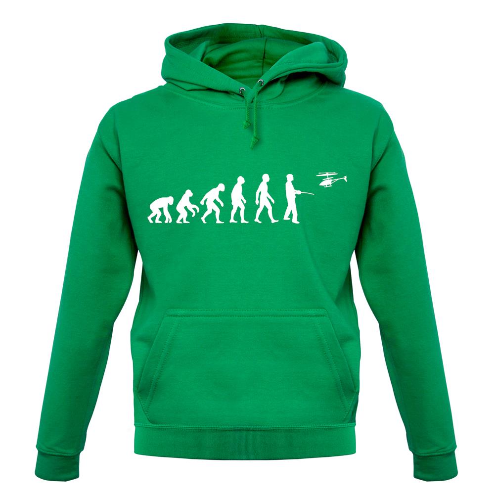 Evolution Of Man Remote Control Helicopter unisex hoodie Evolution Of Man Remote Control Helicopter unisex hoodie