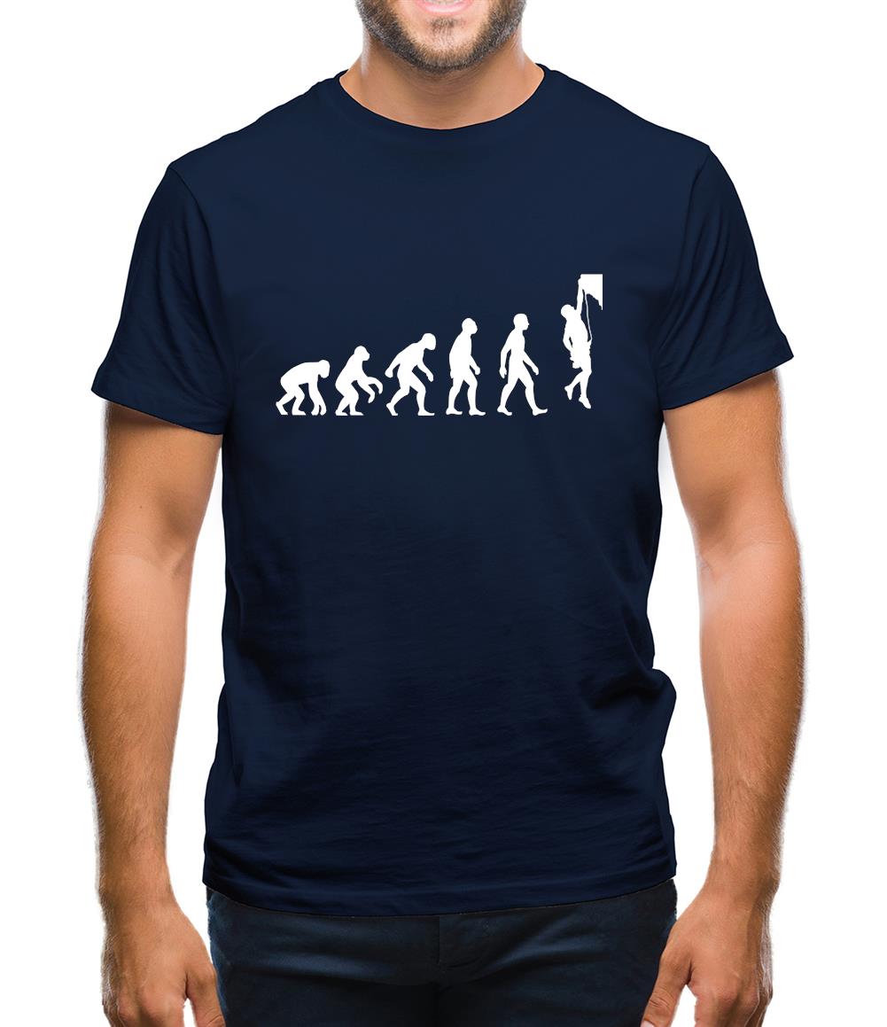 Evolution Of Man Rock Climbing Mens T-Shirt Evolution Of Man Rock Climbing Mens T-Shirt