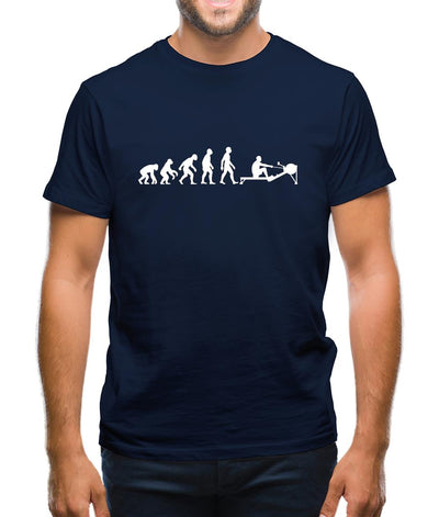 Evolution Of Man Rowing Machine Mens T-Shirt