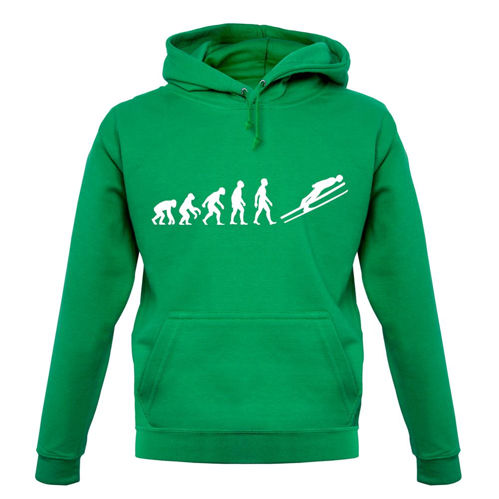 Evolution Of Man Ski Jump unisex hoodie Evolution Of Man Ski Jump unisex hoodie