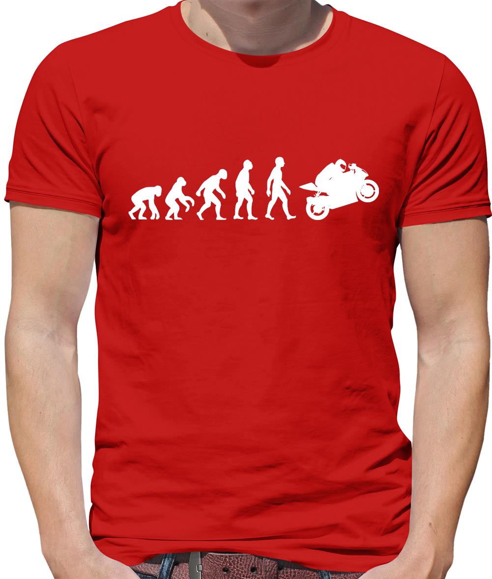 Evolution of Man Superbike Mens T-Shirt Evolution of Man Superbike Mens T-Shirt
