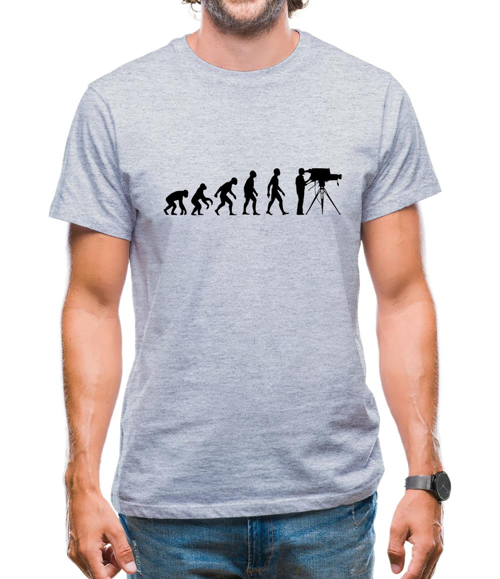 Evolution Of Man Cameraman Mens T-Shirt Evolution Of Man Cameraman Mens T-Shirt