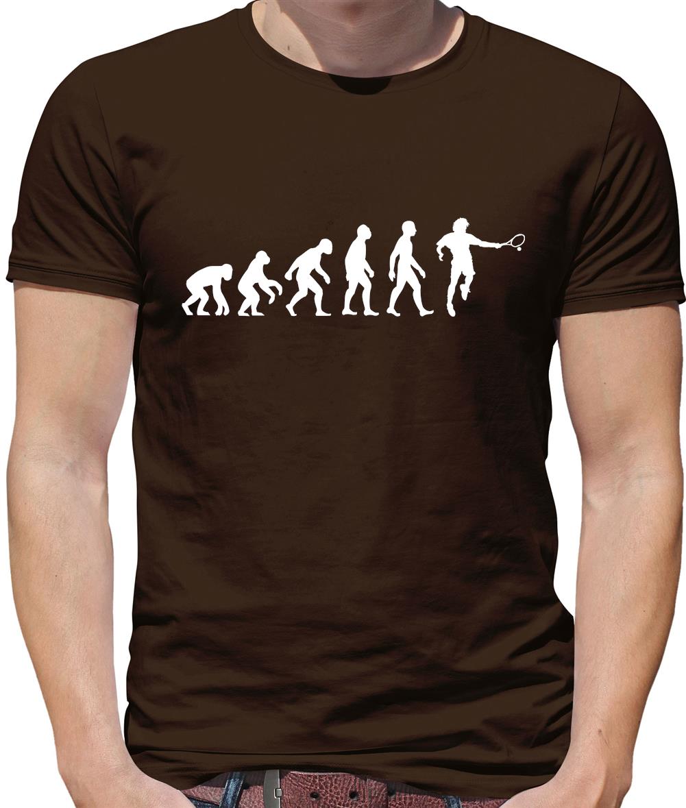 Dressdown Evolution of Man Tennis Mens T-Shirt Dressdown Evolution of Man Tennis Mens T-Shirt