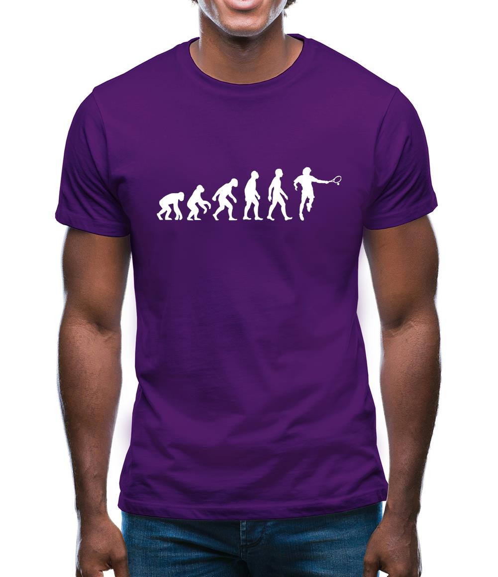 Evolution of Man Tennis Mens T-Shirt Evolution of Man Tennis Mens T-Shirt