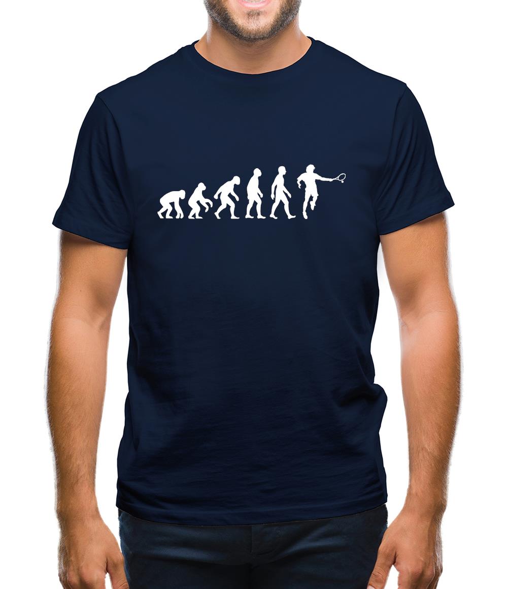 Evolution of Man Tennis Mens T-Shirt Evolution of Man Tennis Mens T-Shirt