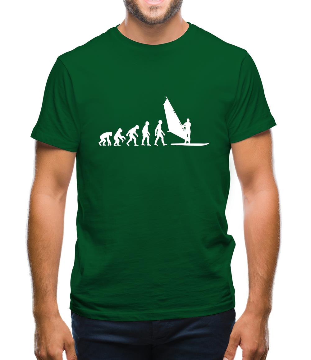 Evolution Of Man Windsurfing Mens T-Shirt Evolution Of Man Windsurfing Mens T-Shirt