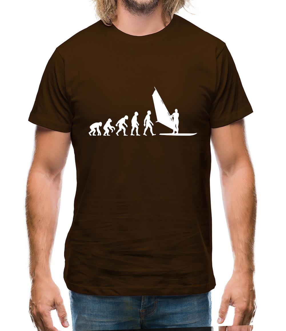 Evolution Of Man Windsurfing Mens T-Shirt Evolution Of Man Windsurfing Mens T-Shirt