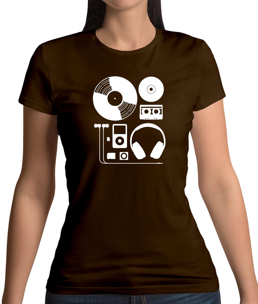 Evolution Of Music Hardware Womens T-Shirt Evolution Of Music Hardware Womens T-Shirt