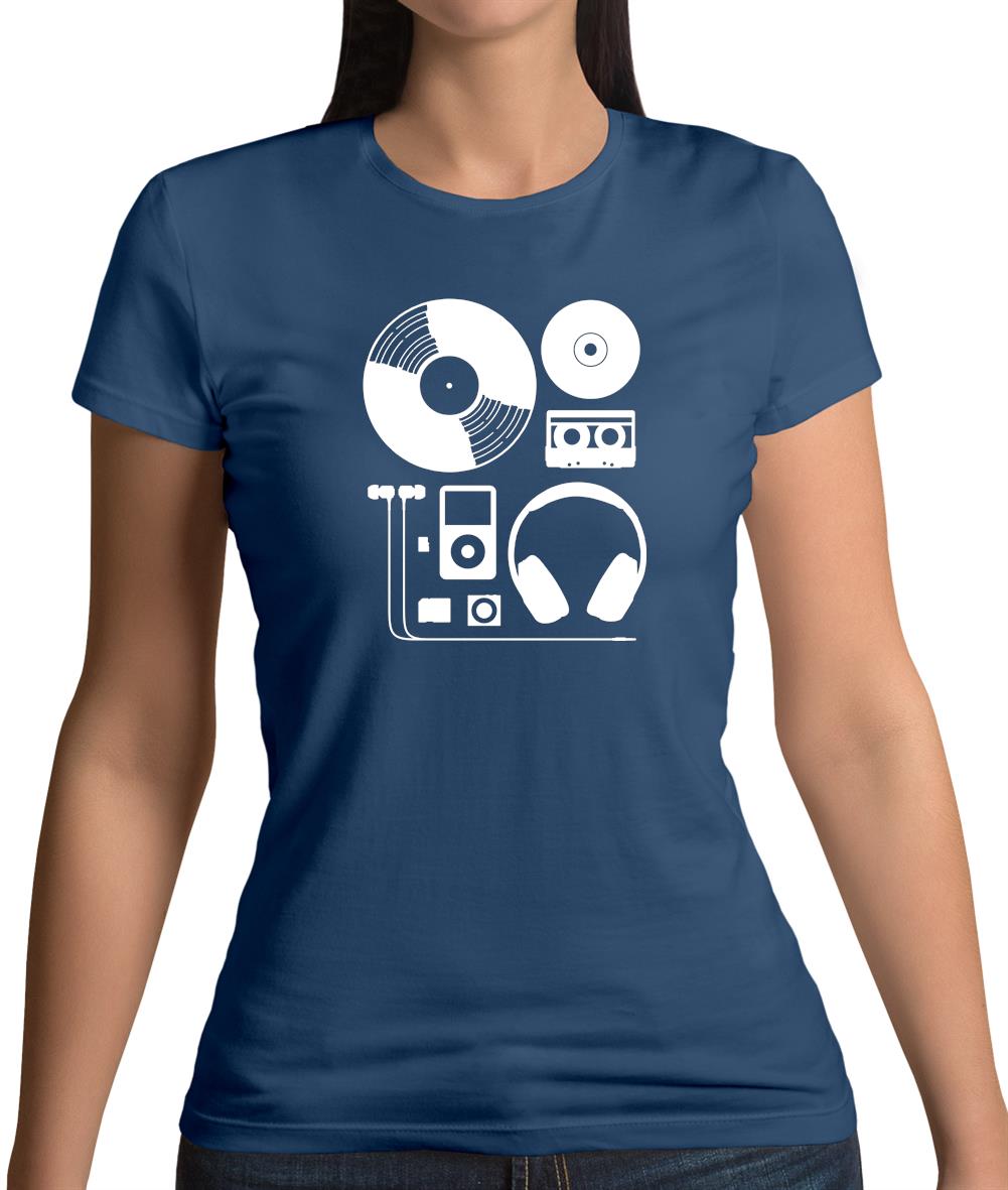 Evolution Of Music Hardware Womens T-Shirt Evolution Of Music Hardware Womens T-Shirt