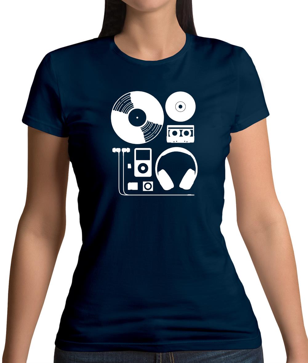 Evolution Of Music Hardware Womens T-Shirt Evolution Of Music Hardware Womens T-Shirt