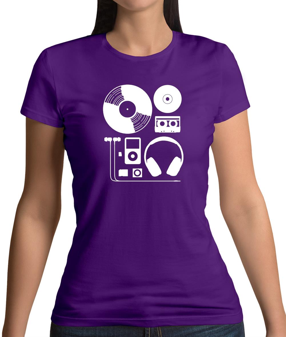 Evolution Of Music Hardware Womens T-Shirt Evolution Of Music Hardware Womens T-Shirt