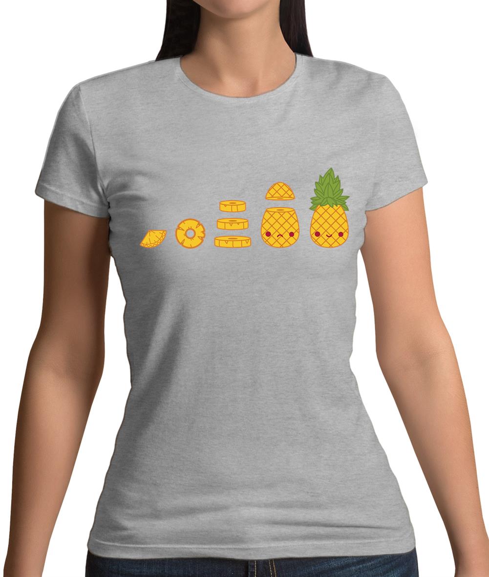 Evolution Of Pineapple Womens T-Shirt Evolution Of Pineapple Womens T-Shirt