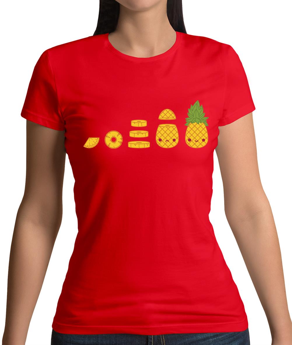 Evolution Of Pineapple Womens T-Shirt Evolution Of Pineapple Womens T-Shirt