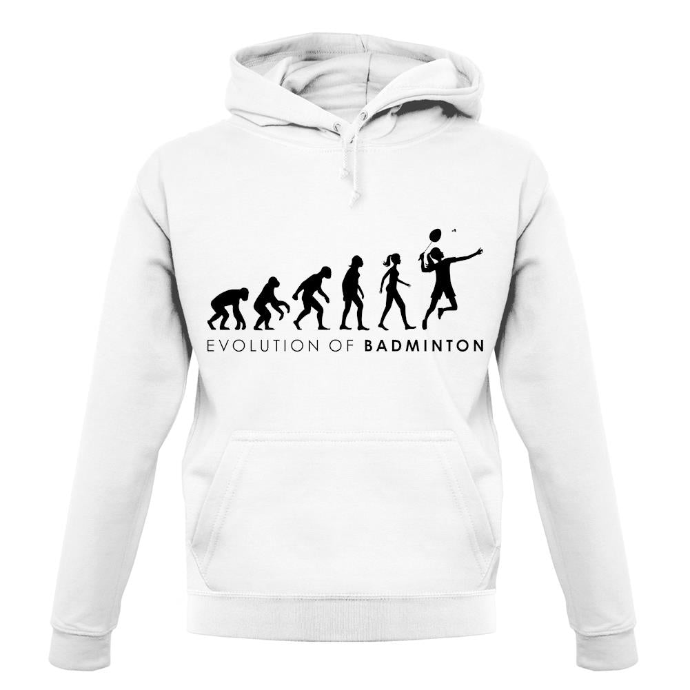 Evolution Of Woman Badminton unisex hoodie Evolution Of Woman Badminton unisex hoodie