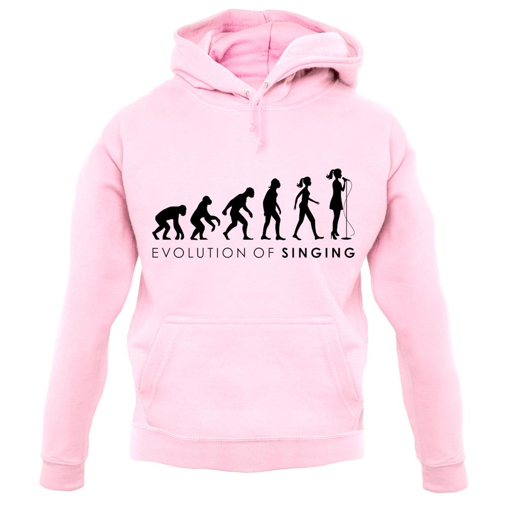 Evolution Of Woman Singing unisex hoodie Evolution Of Woman Singing unisex hoodie