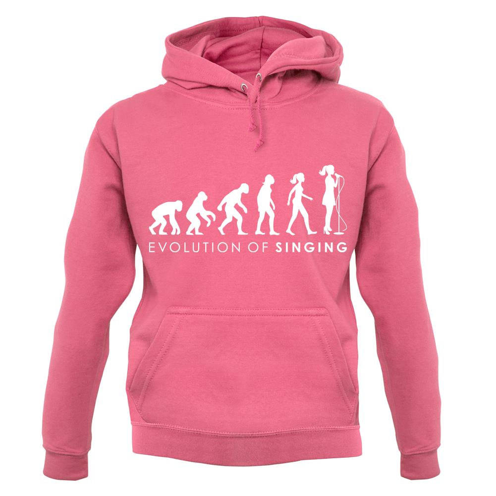 Evolution Of Woman Singing unisex hoodie Evolution Of Woman Singing unisex hoodie
