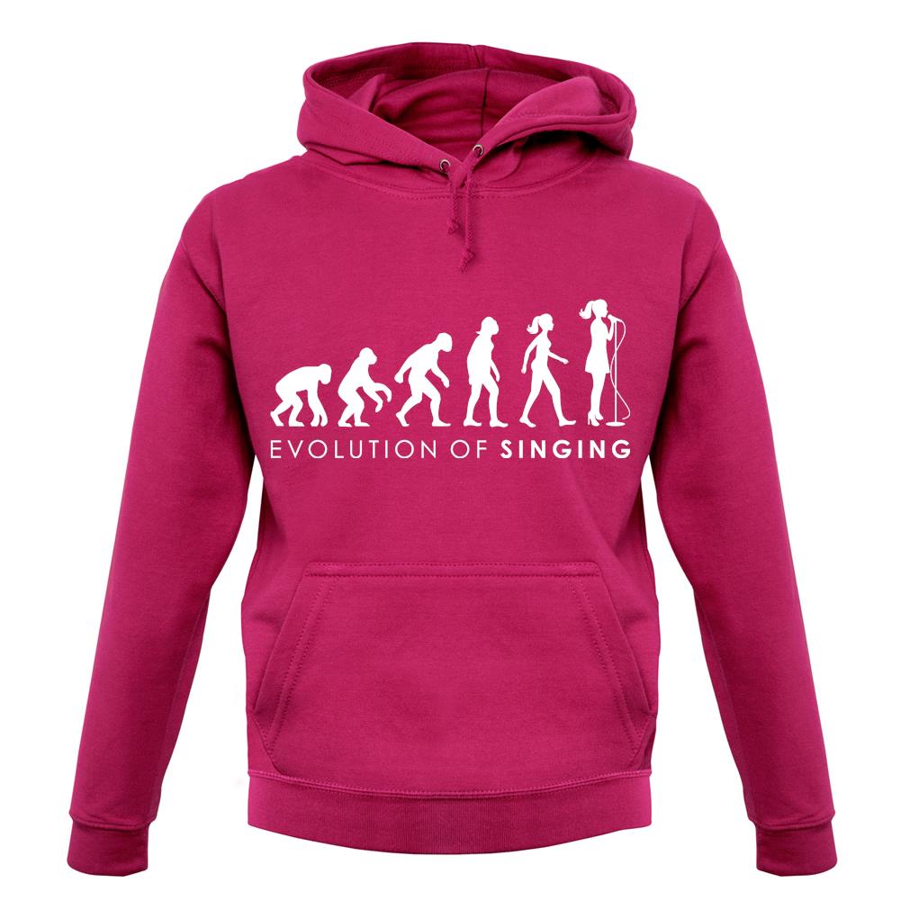Evolution Of Woman Singing unisex hoodie Evolution Of Woman Singing unisex hoodie